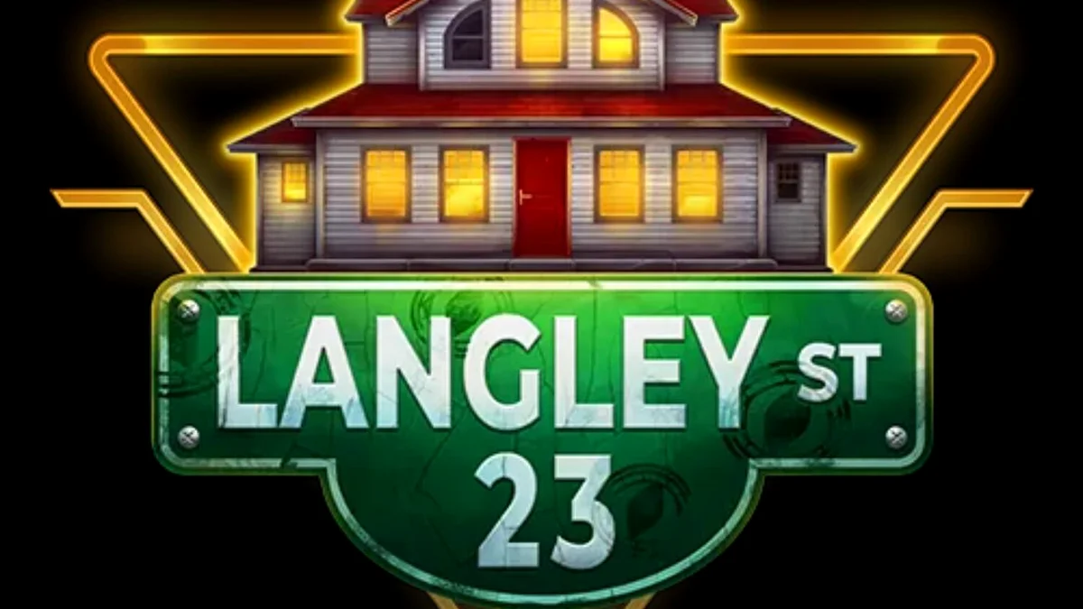 Langley Street 23 سلاٹ گیم کا مرکزی انٹرفیس جس میں پراسرار جاسوسی تھیم نظر آ رہا ہے۔